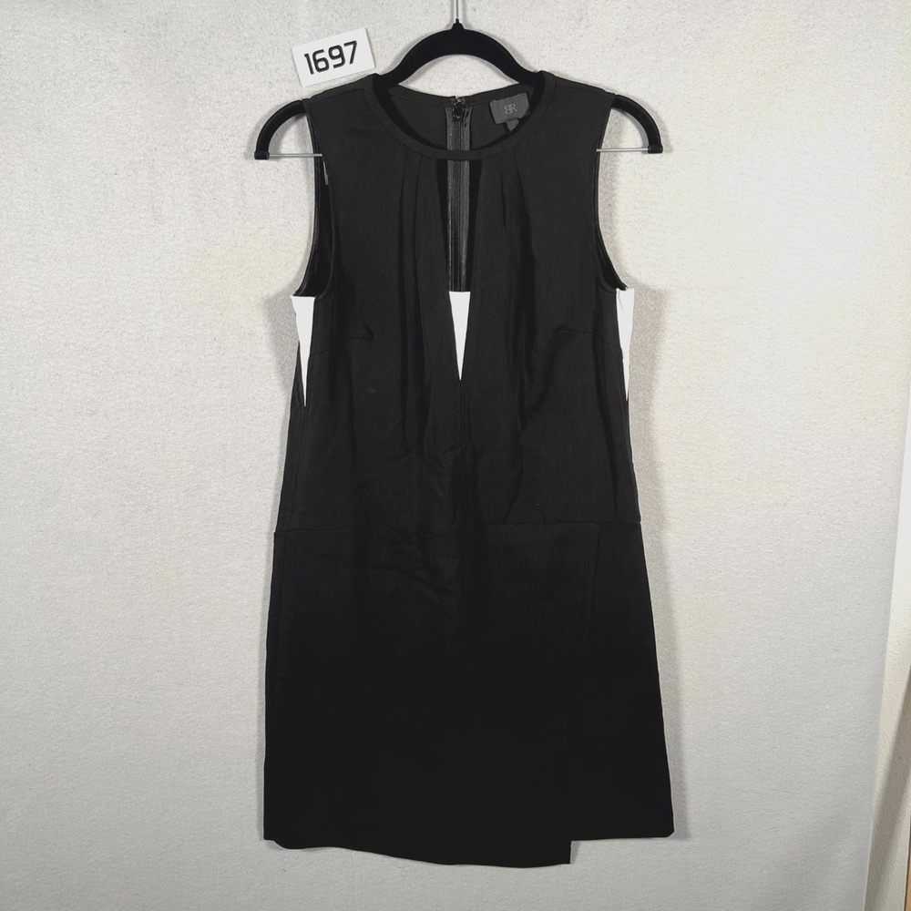 Banana Republic Shift Dress Womens 2 Black Colorblock Keyhole Back‎ Career Party
